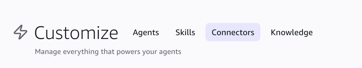 官方副标题是Manage everything that powers your agents，下面分别是Agents、Skills、Connectors、Knowledge。