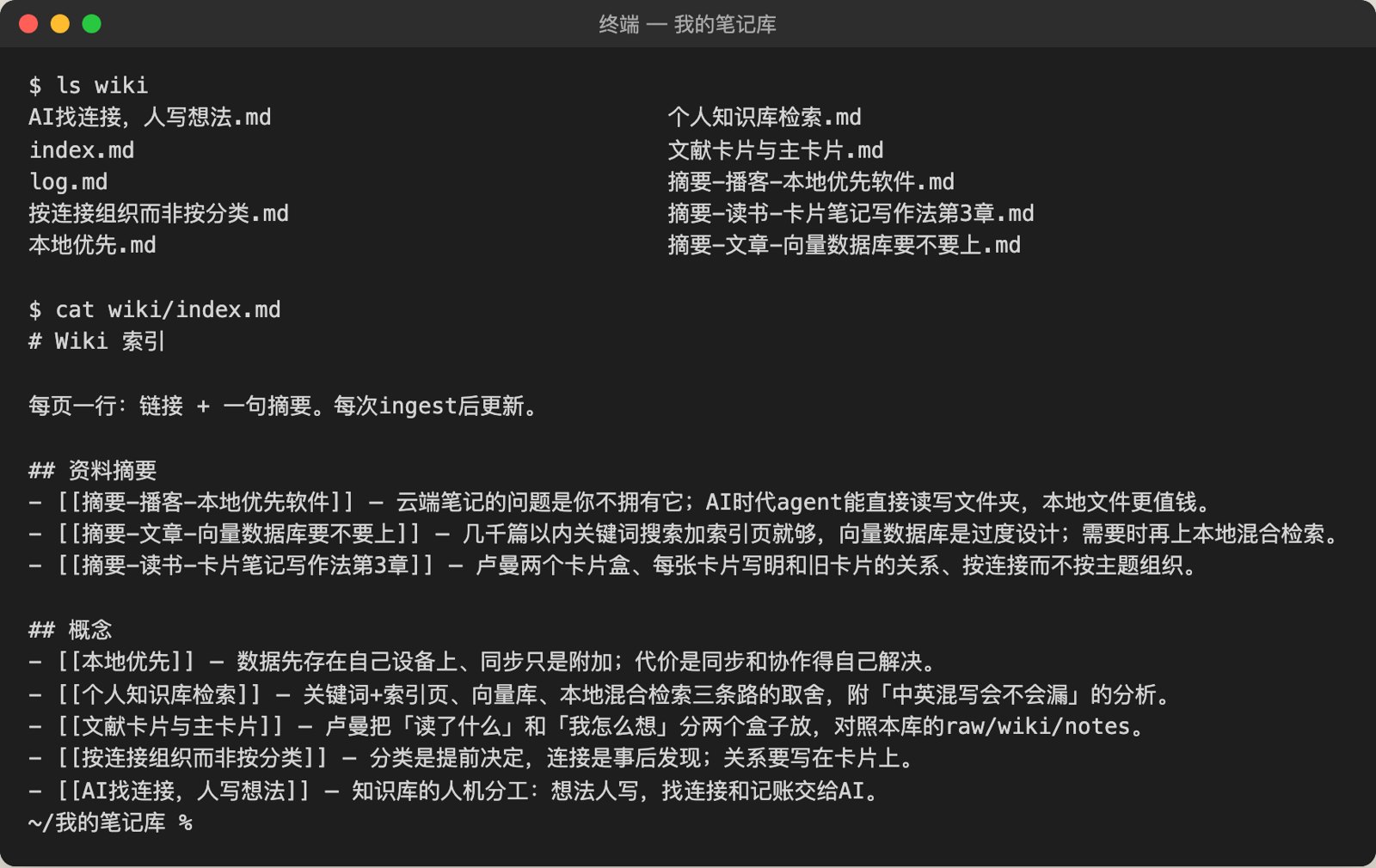 wiki目录与index.md